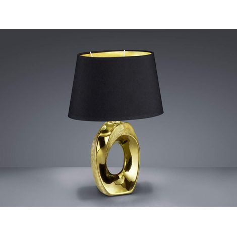 Design Nacht Schreib Tisch Leuchte schwarz gold Schlaf Zimmer Lese Lampe Reality Leuchten R50511079 (1/5)