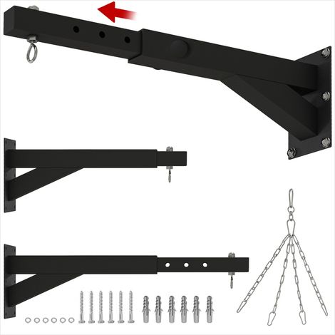 Sac de frappe Fixation murale réglable pour jusqu'à 60 kg Acier (1/5)
