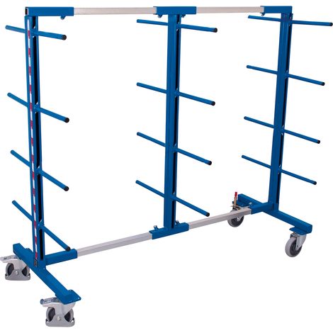 VARIOfit Tragarmwagen zweiseitig 840-3200mm breit Anthrazitgrau RAL 7016