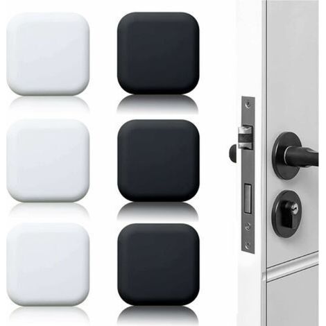 pezzi Fermaporta adesivo da parete nero/bianco 45 mm x 45 mm Blocco porta, Fermaporta adesivo da parete, Fermaporta adesivo da parete (1/4)