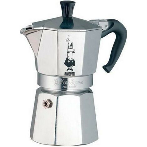 Cafetière italienne 4 tasses en aluminium – Système à triple chambre pour espresso riche – Valve de sécurité intégrée – Bialetti (1/5)