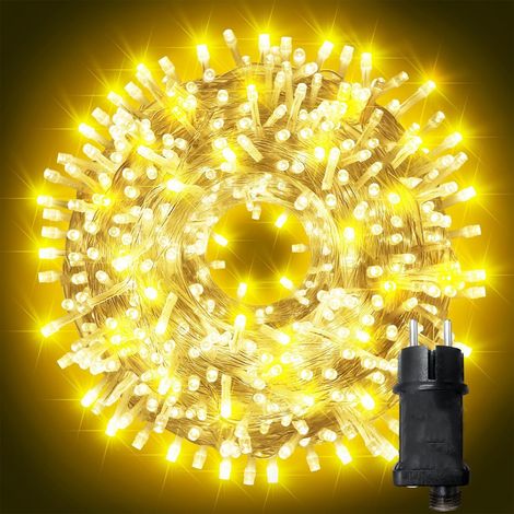 (100 m) Lichterkette für Weihnachten, 1000 LEDs, elektrische Lichterkette für drinnen und draußen, 8 Modi, wasserdichte Dekorationslichterkette (1/4)
