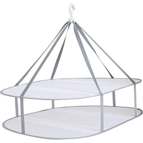 Panier de séchage pour vêtements Filet de séchage pour pull-over - gris, 7761cm, 1pc (1/5)