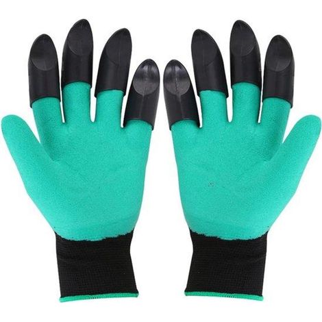 Gants de jardinage pour hommes et femmes, une paire, gants de jardinage imperméables à griffes, pour travaux agricoles, pour le travail et les travaux manuels, 8 griffes, forte adhérence.