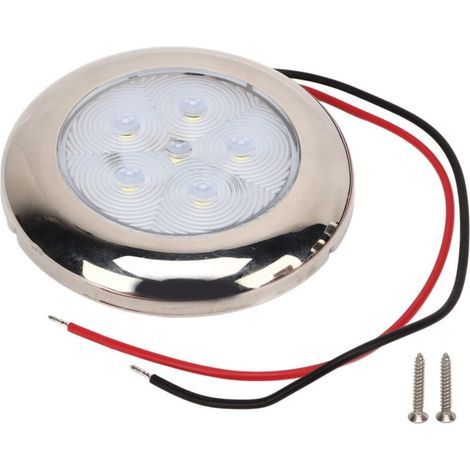 Plafonnier LED 12V étanche IP65 – Lumière blanche – 6 perles de lampe – Pour camping-car, bateau, caravane, camion (1/5)