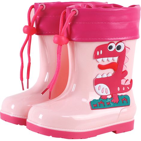 Bottes de pluie pour enfants, légères et imperméables, pour petits et grands garçons et filles, avec doublure douce et chaude amovible et faciles à enfiler. (1/5)