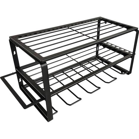 Scaffale Porta Attrezzi Da Officina Con Struttura Smontabile E Organizer Laterali
