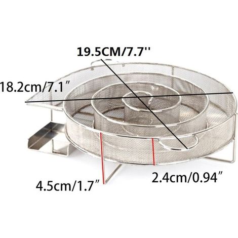 Générateur de Fumée Froide pour Fumoir Fumage Viande Poisson Grille Barbecue,19.518.24.5CM (1/4)