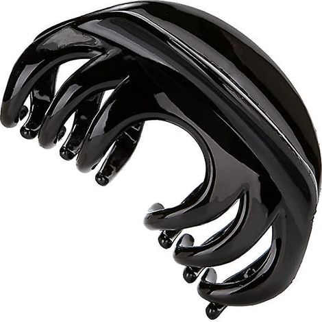 ornement De Cheveux De Pince (noir), Poigne Antidrapante Grande Pince Mchoire De Poulpe En Plastique Cristal Pince Cheveux Pince Banane Pour Dam (1/5)