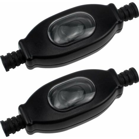 Outdoor Junction Box Intermediate Switch Waterproof Switch Waterproof Junction Box Suitable for Outdoor Space Bedroom Lamp(2 Pieces Black) (1/5)
