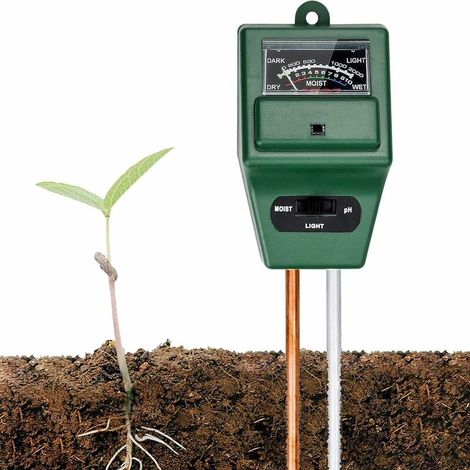 Testeur ph Terre 3 en 1 Testeur ph Sol, Soil Tester Kit Testeur Humidité Plantes PH Terre Metre Sol pour Fleurs/Herbe/Plante/Jardin/Ferme/pelouse 2905038MM (1/5)