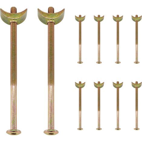 Pack of 10 Luna M6 (120 mm) furniture connecting bolts with half-moon washers (1/5)
