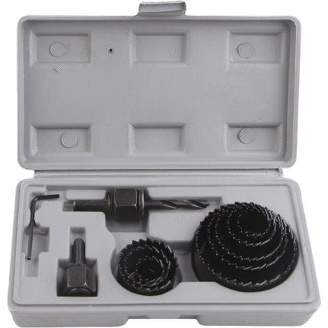 Kit de scie cloche 11 pièces outil de perçage bois métal scie mandrin carotteuse (1/3)