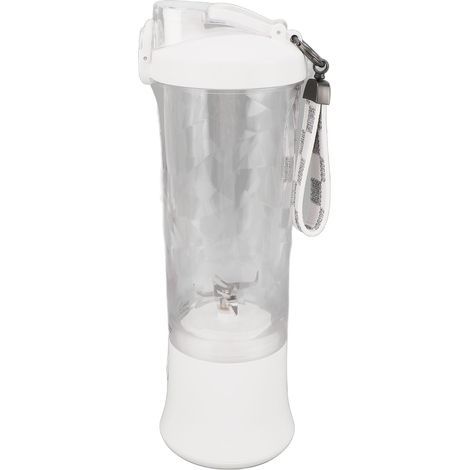 Blender portable 600 ml, 2 modes, 150 W, 18 000 tr/min, rechargeable par USB, batterie 4 000 mAh, couvercle anti-fuite, mini-gobelet pour smoothies, blanc (1/5)