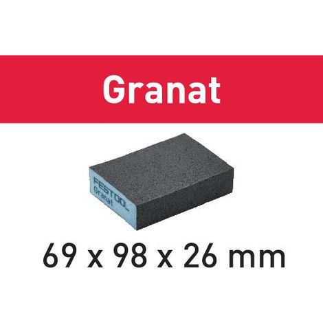 201080 Festool Blocco abrasivo Granat 69x98x26 36 GR/6