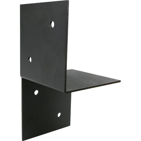 Wovar – Support mural pergola noir pour poteaux 9 x 9 cm – Fixation murale résistante – Revêtement thermolaqué – Vissage rapide en série (1/4)