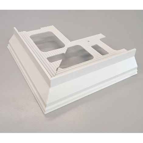 Proterrace eco drip angolo esterno bianco goffrato h 12,5 mm