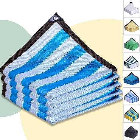 Filet d’Ombrage – Anti-UV, Toile Solaire avec Œillets Métalliques, 90% d’Ombrage – pour Jardin, Serre, Pergola, Terrasse – Bleu, 2 x 2 m (1/5)