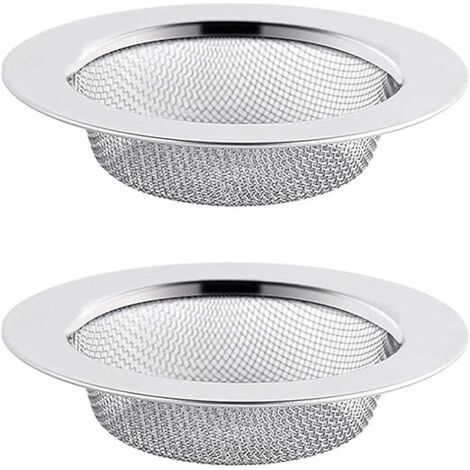QORVA-2PCS Filtre à Évier en Acier Inoxydable, Filtre de Vidange de 11,5 cm, Crépine d'évier, Tamis d'évier, Crépine d'évier de Cuisine
