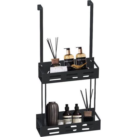Etagere Douche à Suspendre, Rangement Douche sans Percage aver 2 PCS Réglable Panier à Suspendre pour le gel Douche et le (1/5)