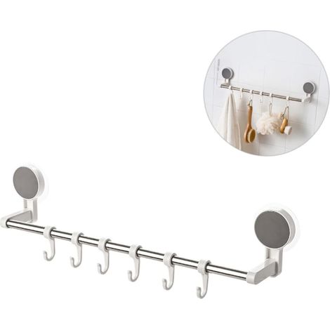 Ventouse Porte Serviettes Ustensiles De Cuisine Rack Porte Serviettes Traceless Serviette Étagère Ustensiles De Cuisine Suspendus Étagère Cintre Usten