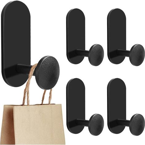 CCYKXA 5 Stück selbstklebende Wandhaken, selbstklebende Handtuchhaken, Badezimmer-Handtuchhaken, Space Aluminium, selbstklebender Handtuchhalter, Badezimmerhaken für die Küche