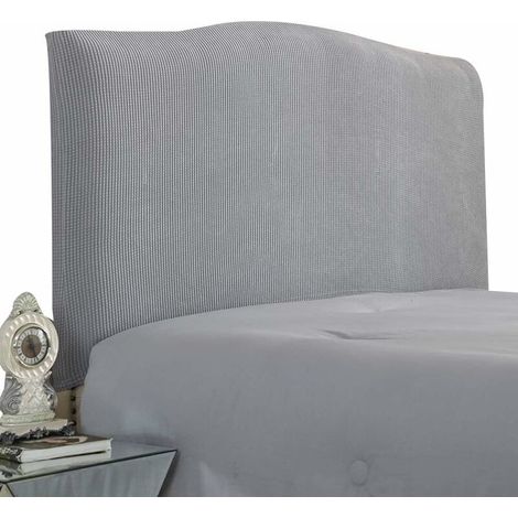 Argent 2M Housse de Protection de tête de lit Extensible Housse Anti-poussière Solide Couvre de tête de lit Décoration Chambre Le Sable (1/5)