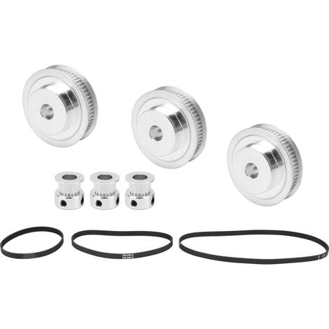 Roue synchrone 20 dents / 60 dents, alésage 8 mm, courroie de distribution 2GT200/280/400 mm (1/5)