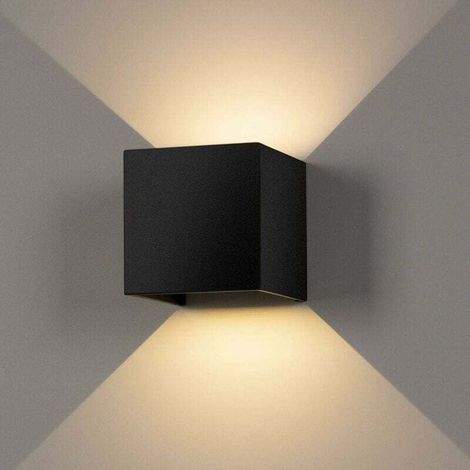 Wall light LED, wall light indoor/outdoor 6W, waterproof IP65, adjustable high/bottom, light white warm 3000K (1/5)