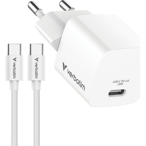 Verbatim 32396 chargeur d'appareils mobiles Universel Blanc Secteur Charge rapide Intérieure