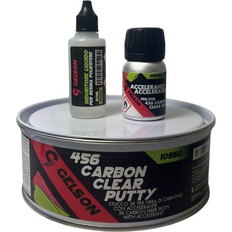 GELSON 10560 456 STUCCO PER CARBONIO TRASPARENTE 3K  500 ML + ACCELERATORE 6.4 ML (1/2)