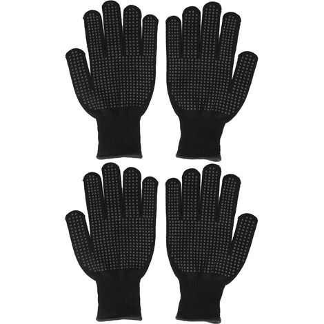 Gants anti-coupure 2 paires, protection sécurité pour cuisine jardinage sculpture bois, noir 22 cm (1/5)