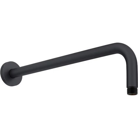 Bras de douche rond universel en laiton noir mat 35 cm (1/2)