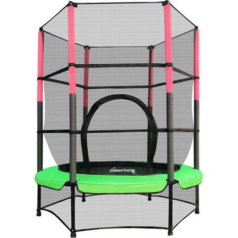 GALACTICA Children’s Mini Trampoline With Safety Net – 4.5FT Kids Rebounder Green (1/10)