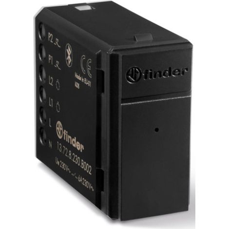 Relè multifunzione Finder Yesly Bluetooth 2 canali BLE nero 13728230B002