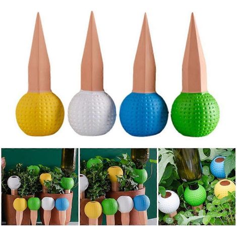 Lot de 4 tuteurs d'arrosage automatique en terre cuite (1/4)