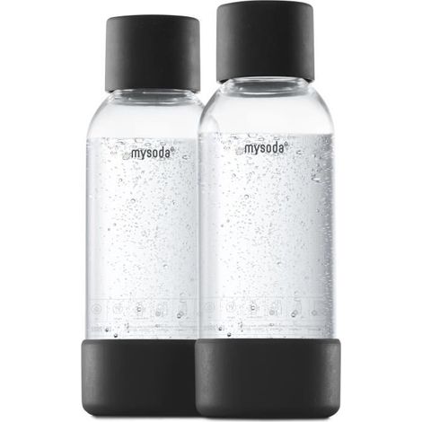Bouteilles Mysoda 0.5l Noires Réutilisables, Compatibles Mysoda - Mysoda