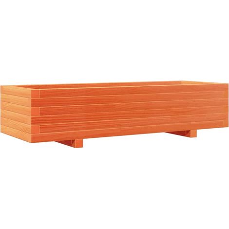 Vassoio per fioriera aiuola rialzata piante fiori terrazza giardino cera 110 x 40 x 26,5 cm legno di pino massiccio marrone 020038430