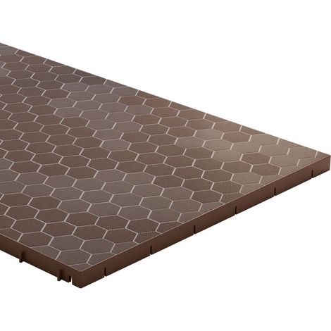 Dalle de sol Clipsable Marron Taupe 116 x 76 x 3 cm Polypropylène Revêtement de Sol Modulable Intérieur / Extérieur Art Plast (1/5)