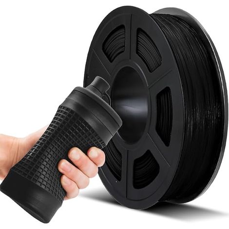 Noir TPU 95A Filament 1.75mm 0.5kg Filament TPU Flexible pour Imprimante 3D, Précision +/-0.02mm, Bobine de 0.5kg (500g) (1/5)
