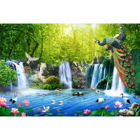 Papier peint panoramique - Cascades - 130 cm x 86 cm (1/2)