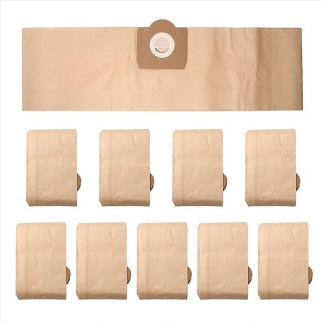 Lot de 10 sacs à poussière pour aspirateur WD3 WD3P, sacs filtrants humide et sec, accessoires compatibles, format adapté, remplacement facile (1/5)