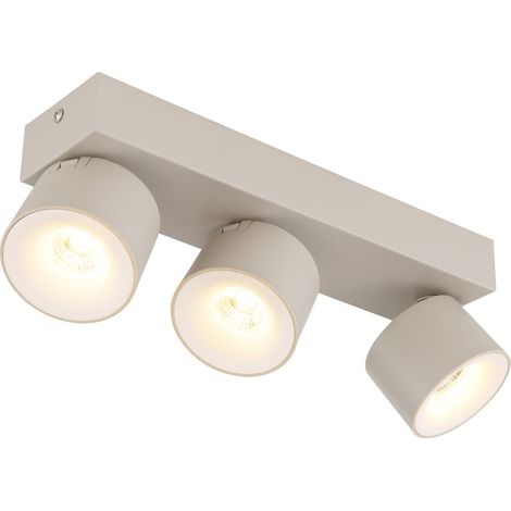 Spot de plafond 3 lumières Rae brun sable - 56961-3S (1/3)