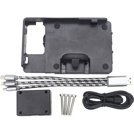 Accessoire universel pour motos R1200GS, R1250GS et F750GS : clip de chargement USB pour téléphone. (1/4)