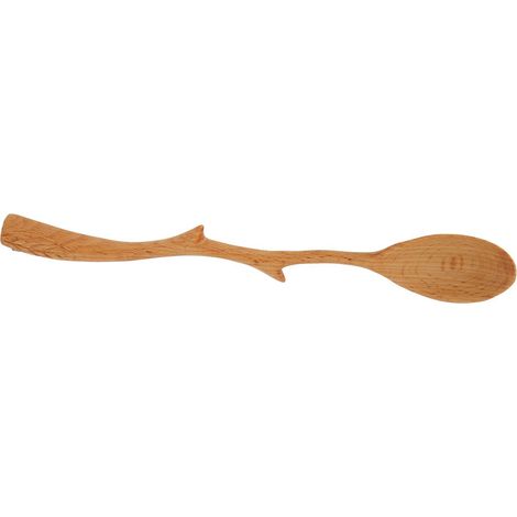 Cuillère en bois japonaise robuste, texture délicate et légère, idéale pour mélanger, famille, café, bureau, bois naturel (9,3x1,6 pouces) (1/5)
