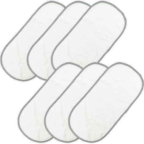 Lot de 6 matelas à langer portables en pur coton imperméable pour table à langer réutilisable en couche, doux et confortable, 30 x 60 cm (1/5)