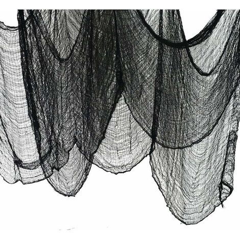 TRIP Décoration drap noir Halloween 600 x 80 cm 2 pièces (1/5)