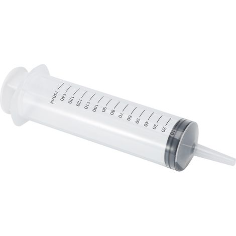 150ml Large Plastic Hydroponics Nutrient Disposable Precision Measuring Syringe (1/5)