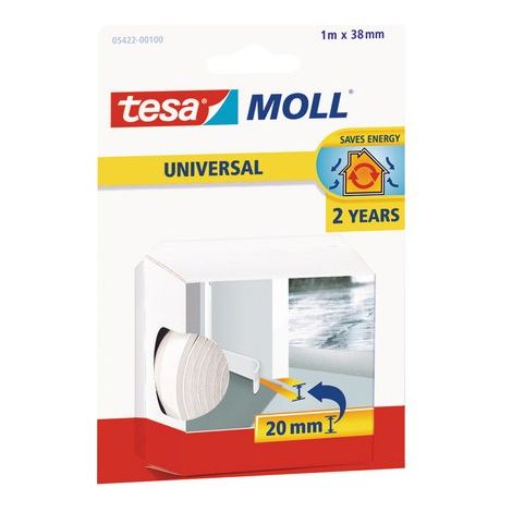 Adesivo per guarnizione soglia porta. Bianco 38mm x1mt tesa (1/4)