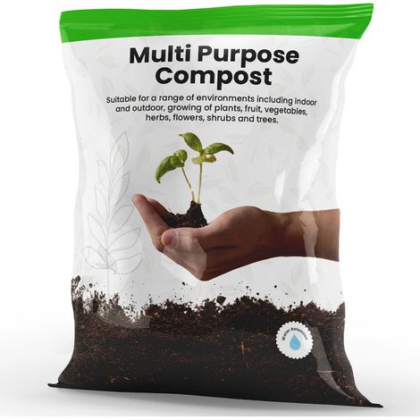 50L Multi-Purpose Compost With Nutrient Enhanced Formula & Wetting Agent Ideal For Garden